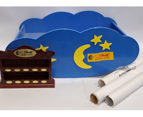 Steiff display cloud rocker, Fair Plus to Good, some paint chips, would benefit from cleaning/dusting, 29"(l) x 11" (h) x 16.