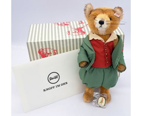 Steiff Mr Tod, white tag 690525, LE 43/5000, 2018, with swing label, certificate, pin badge, Near Mint, within Excellent box,