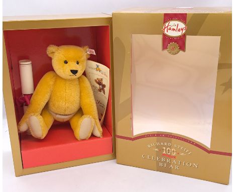 Steiff Hamleys Richard Steiff 100 Years 1902-2002 celebration teddy bear, LE 1500, white tag 660825, Near Mint to Mint, with 