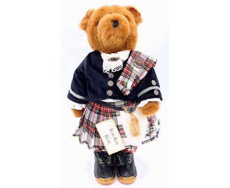 Dean's Rag Book (UK) Lakeland Bears Rob Roy vintage teddy bear, brown plush, plastic eyes, fully jointed, original clothing (