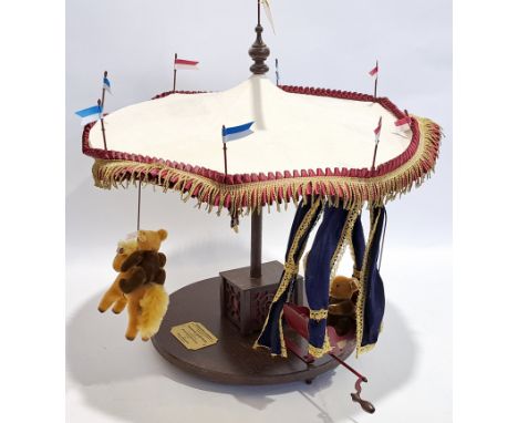 Steiff Millennium Carousel, 2000/2004, LE 2000, incomplete - includes fully functional musical carousel, 1x gondola, 2x bears
