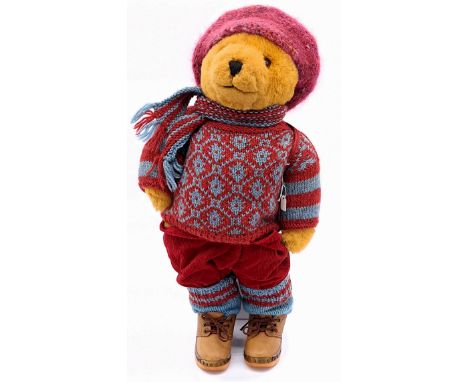 Little Folk (UK) Lakeland Bears vintage teddy bear, Haweswater Honey plush, plastic eyes, fully jointed, original clothing, M