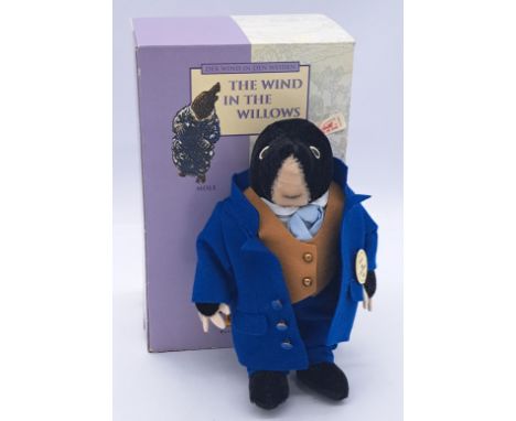 Steiff The Wind in the Willows Mole, 1998-1999, white tag 037023, LE 4000, chest and swing label certificate, Excellent Plus,