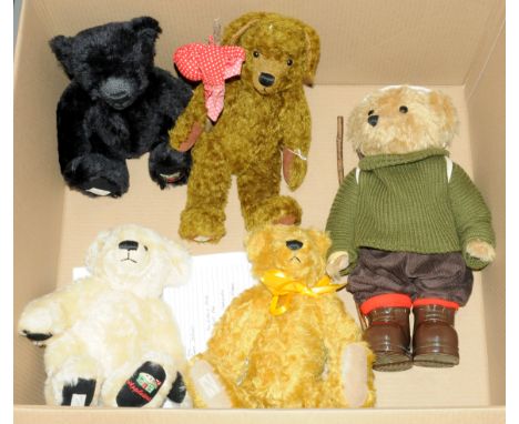 Dean's Rag Book group of mohair teddy bears including Rambling Ronnie (487/500), Dick Whittington (75/250), Appleton (34/50),
