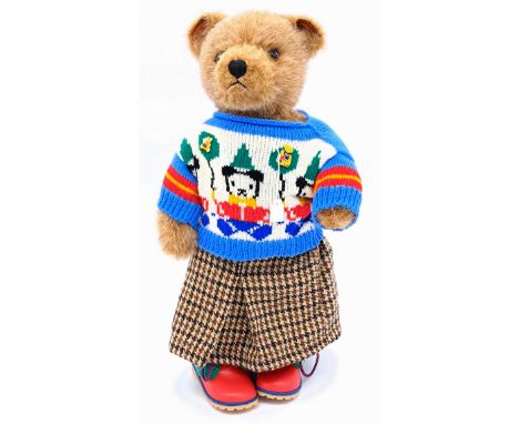 Dean's Rag Book Lakeland Bears (UK) vintage teddy bear, blonde with black fleck plush, plastic eyes, fully jointed, original 