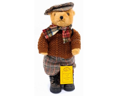 Dean's Rag Book (UK) Lakeland Bears vintage teddy bear, blonde, plastic eyes, fully jointed, original clothing, swing labels 