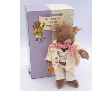 Steiff The Wind in the Willows Ratty, 1999, white tag 037047, LE 4000, chest and swing tag certificate, Excellent, within Goo