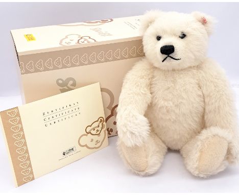 Steiff Polar Ted, white tag 661747, LE 322/2000, white alpaca, UK and Ireland Exclusive, certificate, Excellent, within Excel