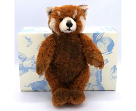 Steiff Red Panda Ted, white tag 663253, reddish brown alpaca, LE 2000, 2009, Excellent Plus to Near Mint, complete with certi