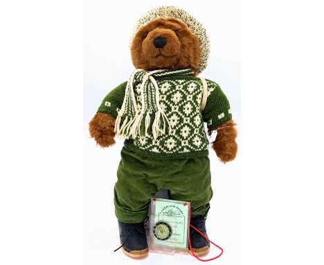 Little Folk Lakeland Bears (UK) vintage teddy bear, #014, Grizedale Forest brown plush, plastic eyes, fully jointed, original