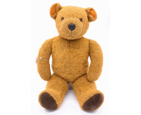 Little Folk (UK) Lakeland Bears vintage teddy bear, blonde with black fleck plush, plastic eyes, fully jointed, MISSING swing