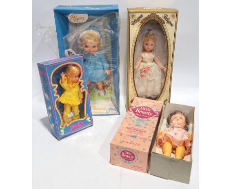 Collection of boxed vintage dolls including Pedigree Pippa, Winfield Little Beauty, and others; Excellent to Mint within Good