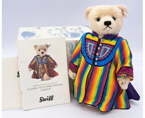 Steiff Joseph Classic teddy bear, white tag 037238, LE 2008, ecru mohair, fitted with an interactive battery operated music b