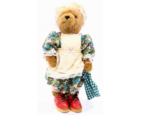 Dean's Rag Book (UK) Lakeland Bears Grandma vintage teddy bear, blonde with black fleck plush, plastic eyes, fully jointed, o