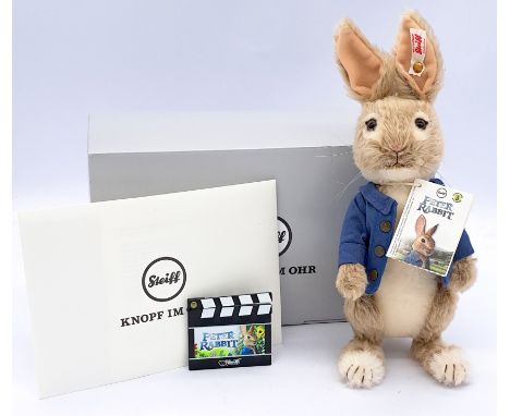 Steiff Peter Rabbit The Movie Edition, white tag 355189, LE 18/2000, 2018, with swing label (detached) and certificate, with 