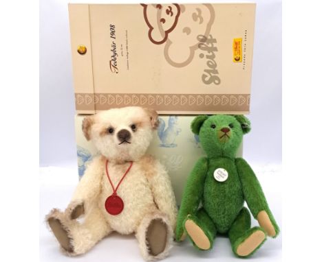 Steiff pair of teddy bears: (1) Steiff Bella teddy bear, exclusive to The UK and Ireland, 2009, white tag 663376, LE 2000, wh