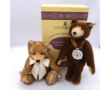 Steiff pair of teddy bears including: (1) Steiff The English Musical teddy bear, white tag 660979, limited edition of 4000 pi