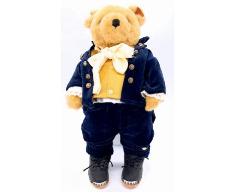 Dean's Rag Book (UK) Lakeland Bears poet vintage teddy bear, brown plush, plastic eyes, fully jointed, original clothing (MIS