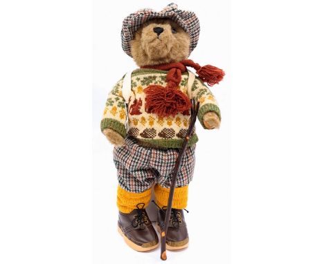 Dean's Rag Book Lakeland Bears (UK) vintage teddy bear, blonde with a black fleck plush, plastic eyes, fully jointed, origina