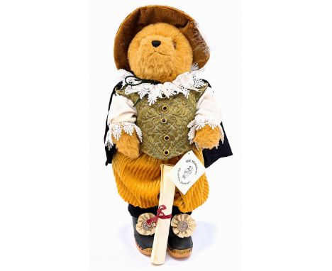 Dean's Rag Book (UK) Lakeland Bears William Shakespeare vintage teddy bear, blonde plush, plastic eyes, fully jointed, origin