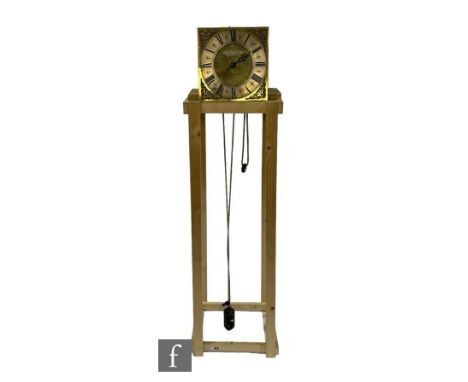 A late 18th to early 19th Century brass longcase clock movement by Ben Fieldhouse Leominster, thirty hour striking movement, 