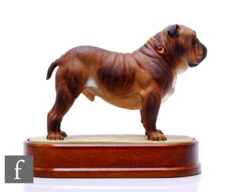 A Royal Worcester model of a bulldog, modelled by Doris Lindner, circa 1968, printed marks, complete with certificate of auth