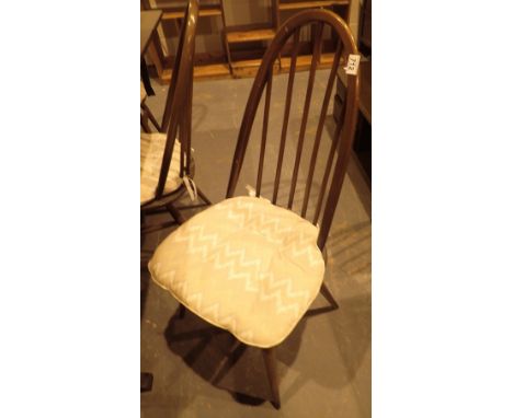 Six Ercol style stickback chairs 