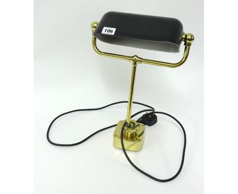 A brass ships surgeons lamp, converted to a desk lamp (from HMS Olwen 1967-2000).