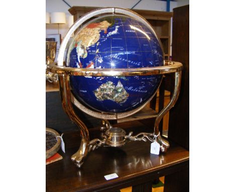 A gemstone globe 