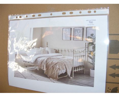 A new single 'Versaille' daybed, trundle bed and two 'Solento' sprung mattresses
