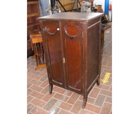 A Castner mahogany double door sheet music cabinet - width 56cm