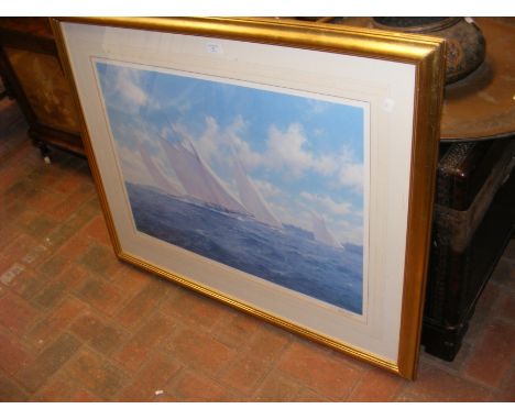 A large Limited Edition Steven Dews print, framed and glazed