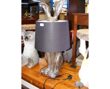 A contemporary table lamp in the form of a rabbit or hare - height approx. 77cm 