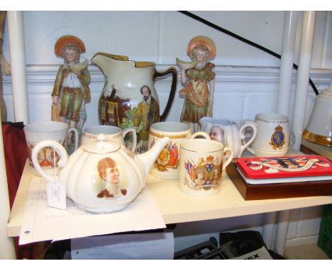 A Royal Doulton 'Walter Raleigh' jug, together with Royal Commemorative ware, etc. 