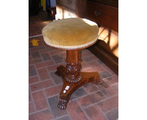 William IV revolving piano stool
