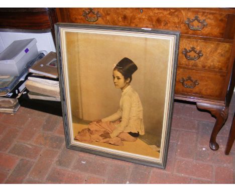A mid-century print of Saw Ohn Nyun - AFTER SIR GERALD KELLY  CONDITION REPORT Not glazed.