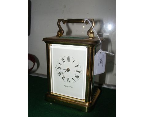 A Mappin & Webb brass cased carriage clock - 17cm high