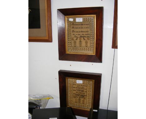 An early 19th century sampler by Jane Boutcher, 1836, together with one other