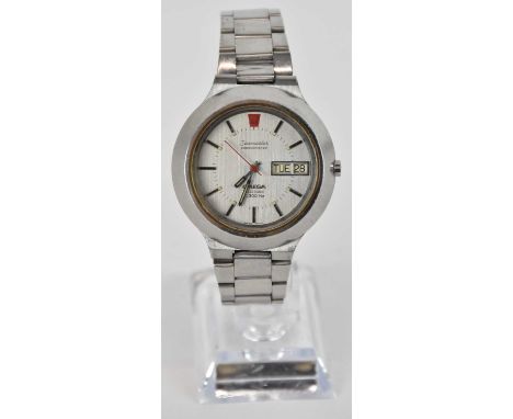 OMEGA; a gentleman's vintage stainless steel Seamaster chronometer wristwatch, the silvered dial set with raised baton marker