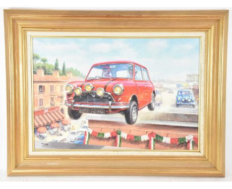 † TONY SMITH; a limited edition photolithograph print, 'Italian Job Going For Gold', numbered 262/295, signed lower right, 37