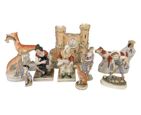 ROYAL WORCESTER; a porcelain figure of child digging, 'Saturday's Child Works Hard for a Living', height 17cm, a Staffordshir
