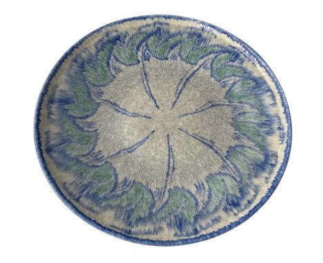 GLADYS ROGERS FOR ROYAL LANCASTRIAN; a Pilkington's Lapis ware charger, with Gladys Rogers' signature to the base, diameter 2