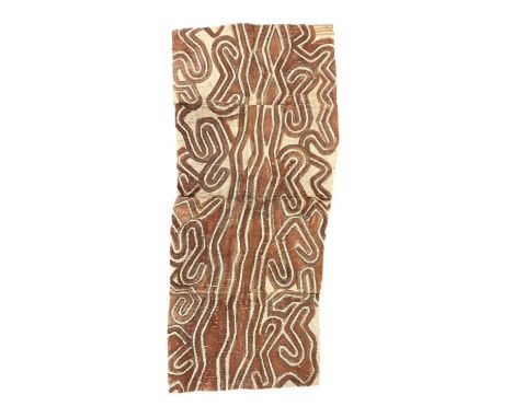 A Northern District tapa cloth, from  Papua New Guinea 127 x 57cm.