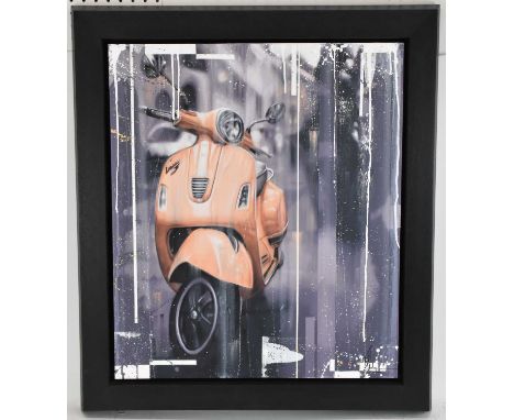 † KRIS HARDY; oil on canvas, 'Vespa III', signed lower right, 71.5 x 61.5cm, framed.