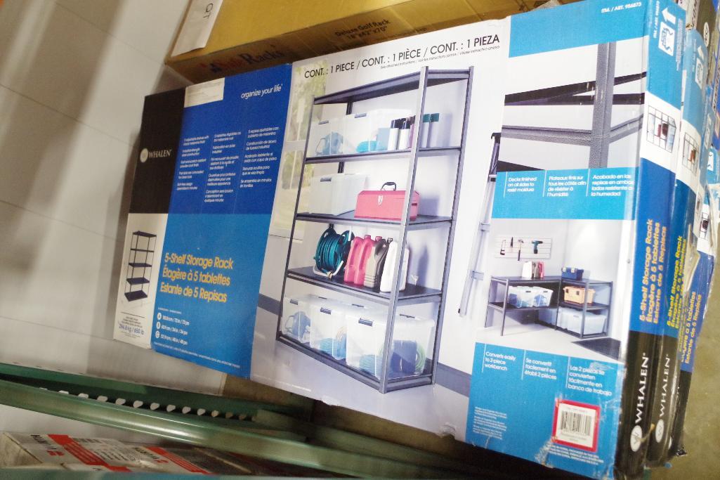WHALEN 5Shelf Storage Rack 48""W x 24""D x 72""T (Converts easily to 2