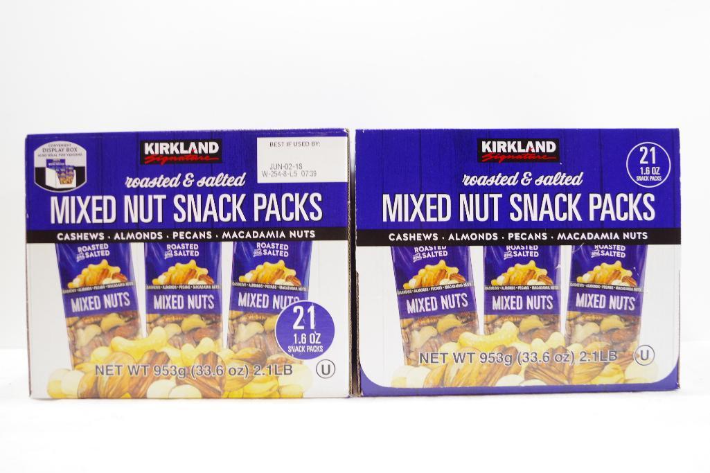 [2] KIRKLAND Roasted & Salted Mixed Nut Snack Boxes (2 Boxes of 21