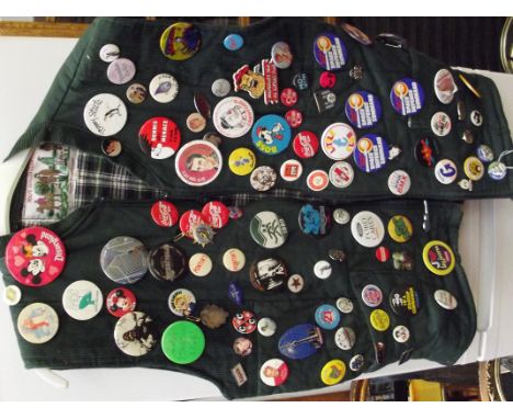 Waistcoat with vintage badges
