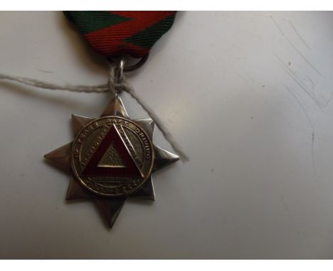 National safety first medal with 9 ct gold hallmarked inserts. 