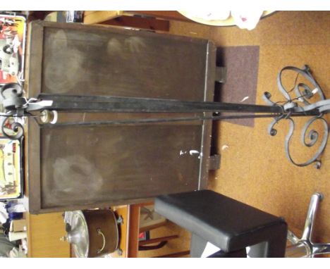 Large cast metal standard lamp