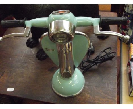 Turquoise Vespa lamp